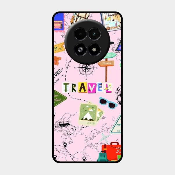 Travelogue Treasures Glass Case Cover For Realme 13 5G
