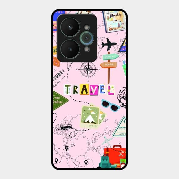 Travelogue Treasures Glass Case Cover For Realme 15 5G