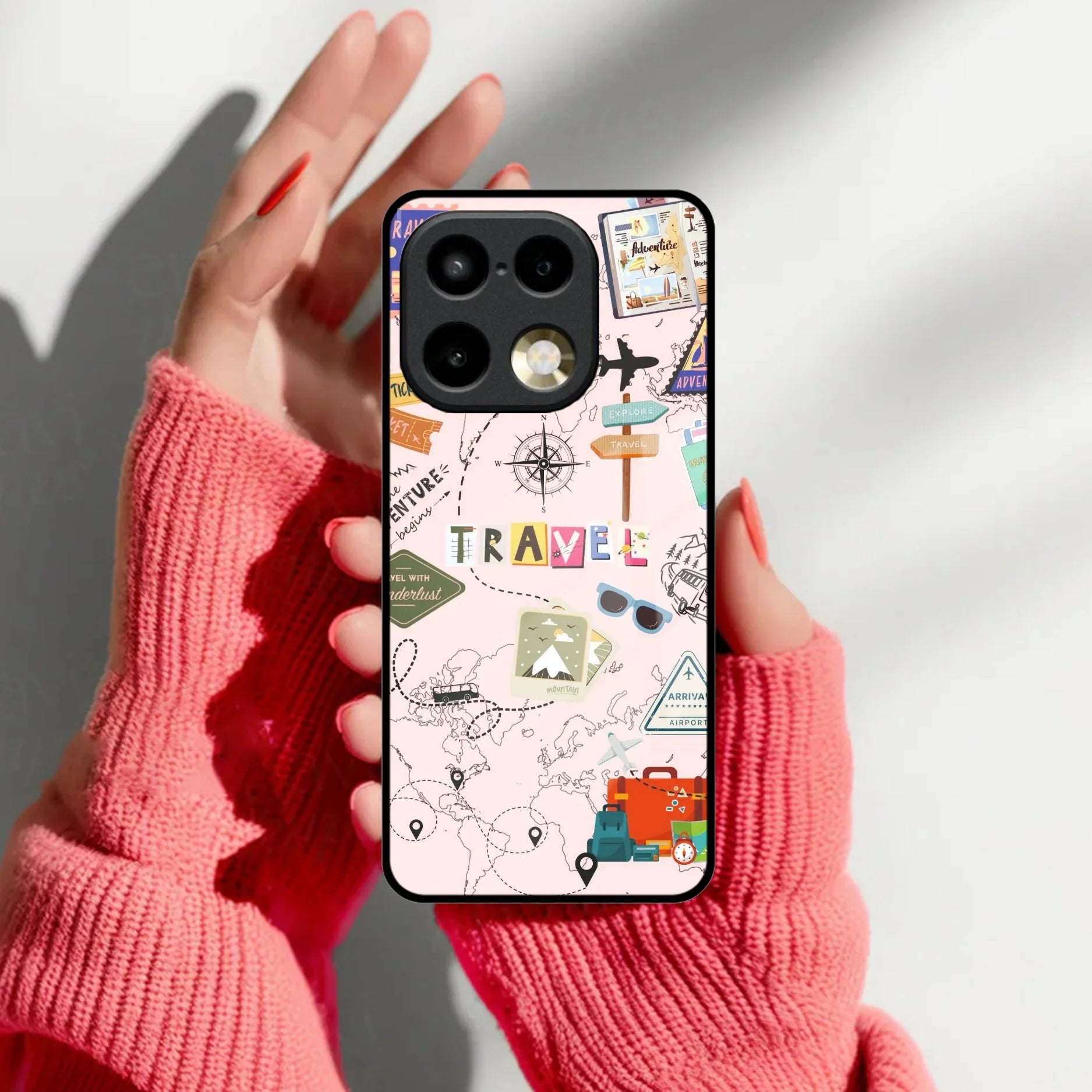 Travelogue Treasures Glass Case Cover For Realme 16 Pro Plus 5G