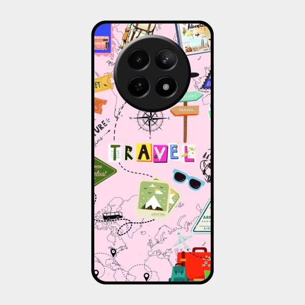 Travelogue Treasures Glass Case Cover For Realme C65 5G