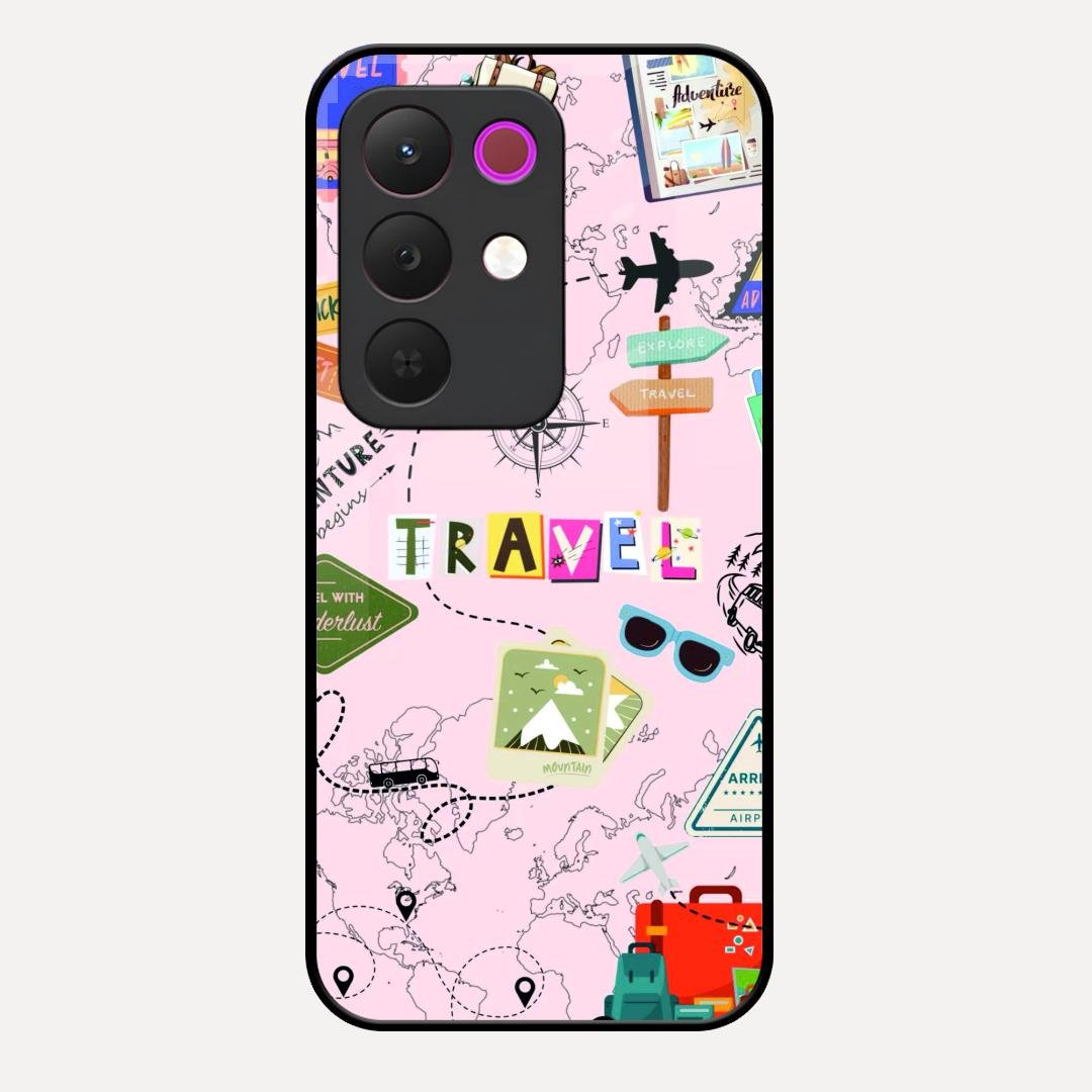 Travelogue Treasures Glass Case Cover For Realme C85 5G