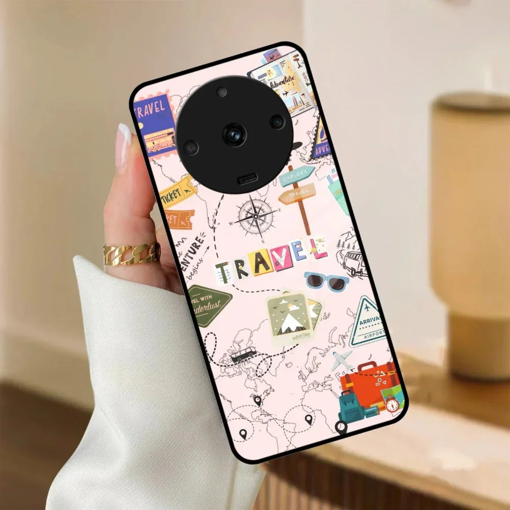 Travelogue Treasures Glass Case Cover For Realme/Narzo - ShopOnCliQ