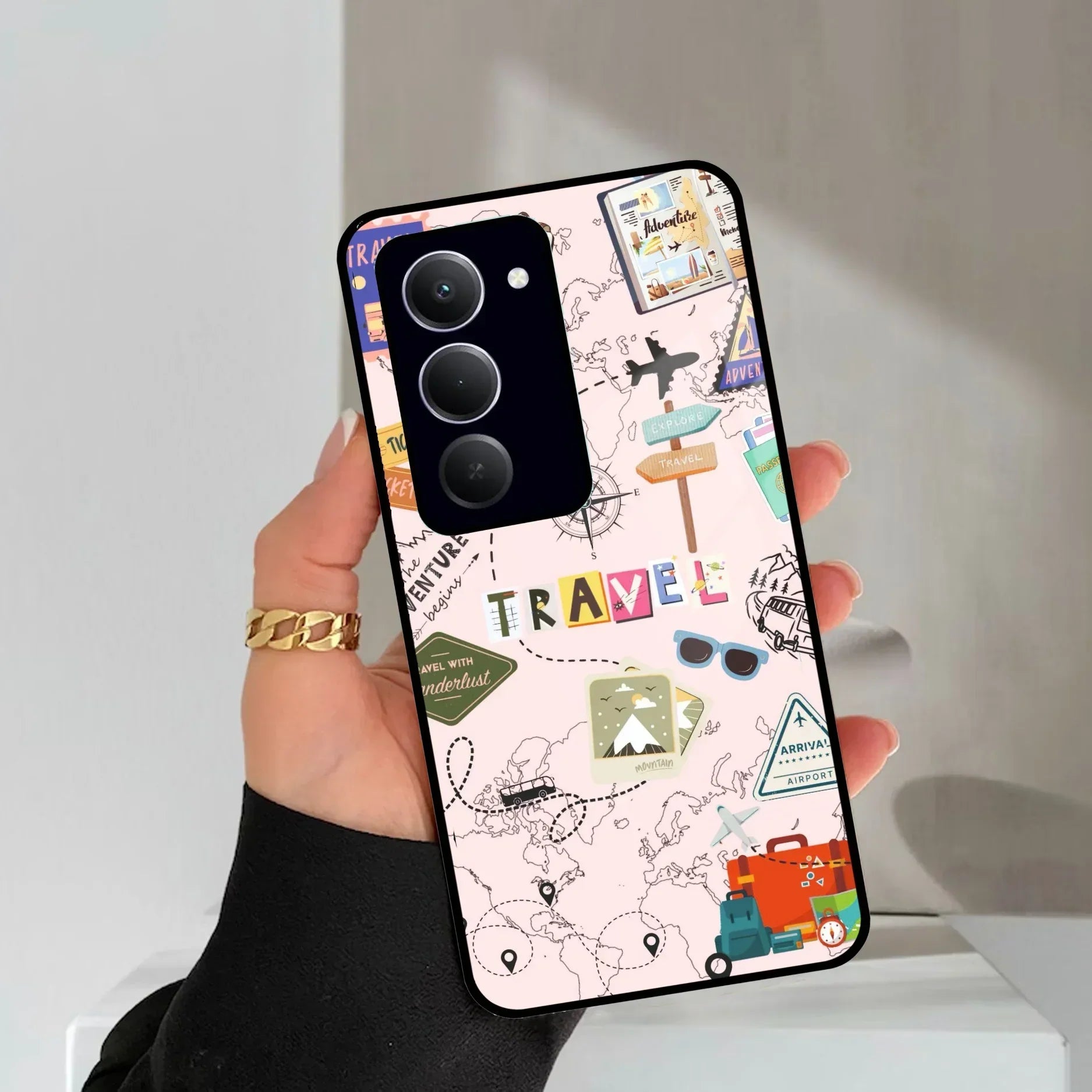 Travelogue Treasures Glass Case Cover For Redmi/Xiaomi - ShopOnCliQ