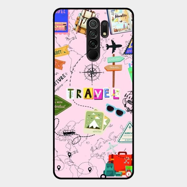 Travelogue Treasures Glass Case Cover For Redmi 9 Prime