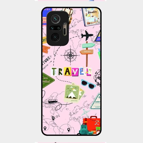 Travelogue Treasures Glass Case Cover For Redmi Note 10 Pro