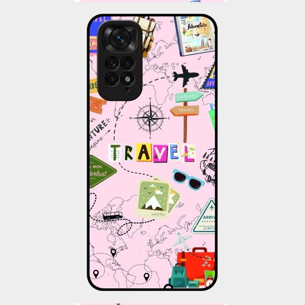 Travelogue Treasures Glass Case Cover For Redmi Note 11