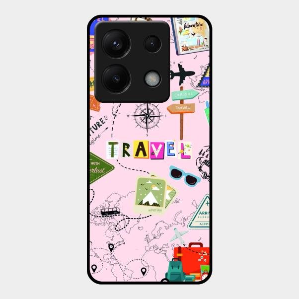 Travelogue Treasures Glass Case Cover For Redmi Note 13 Pro 5G