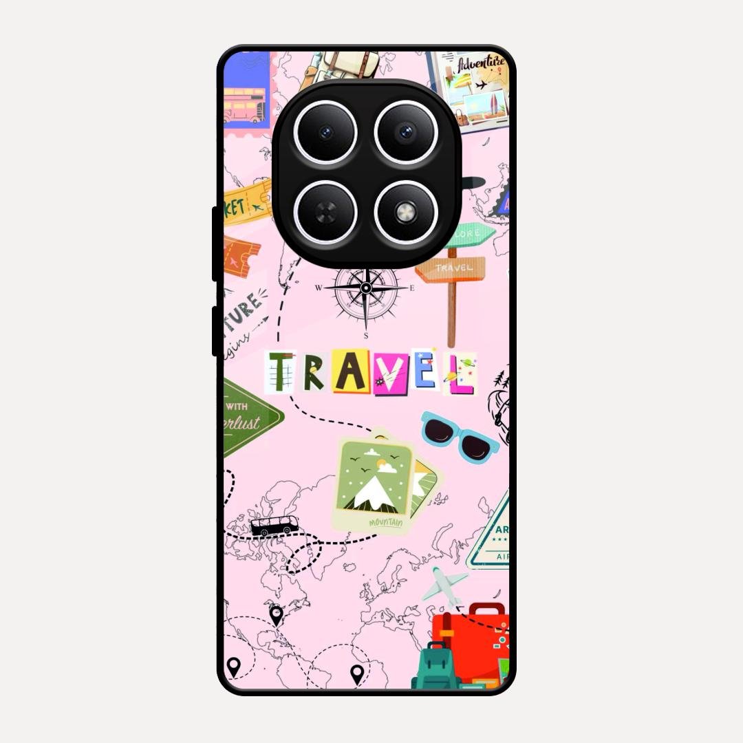 Travelogue Treasures Glass Case Cover For Redmi Note 15 5G