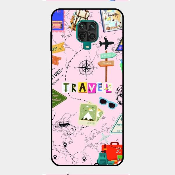 Travelogue Treasures Glass Case Cover For Redmi Note 9 Pro Max