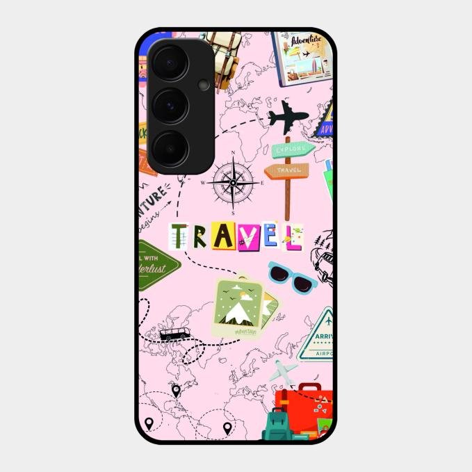 Travelogue Treasures Glass Case Cover For Samsung Galaxy A55 5G