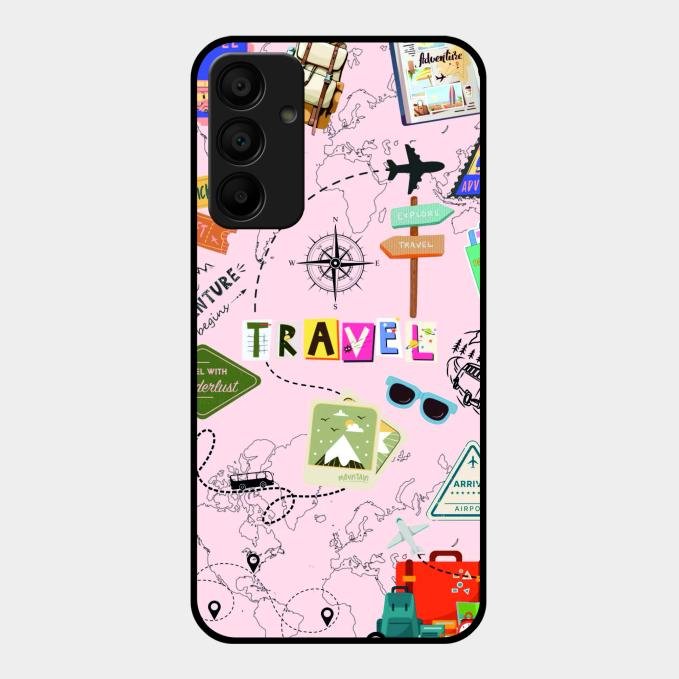 Travelogue Treasures Glass Case Cover For Samsung Galaxy F15 5G