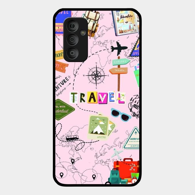 Travelogue Treasures Glass Case Cover For Samsung Galaxy F23 5G