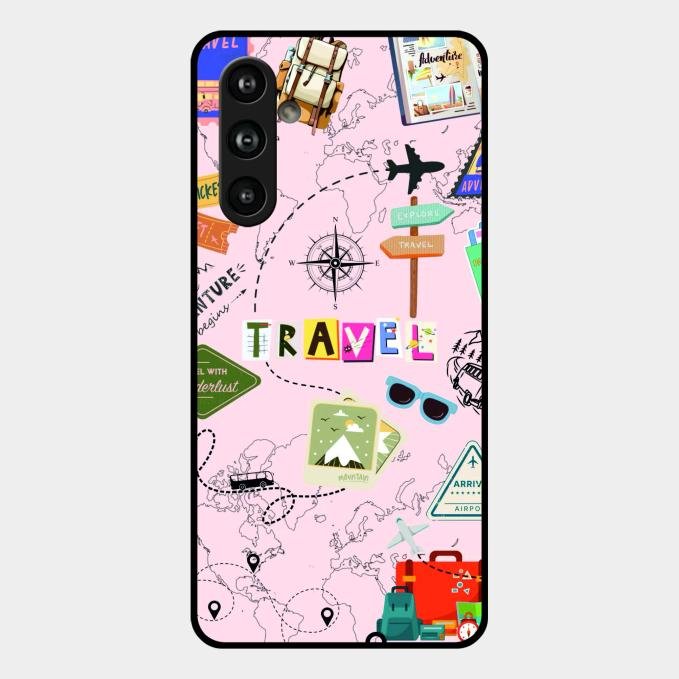Travelogue Treasures Glass Case Cover For Samsung Galaxy F54 5G