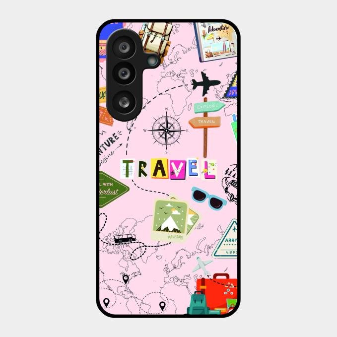 Travelogue Treasures Glass Case Cover For Samsung Galaxy F55 5G