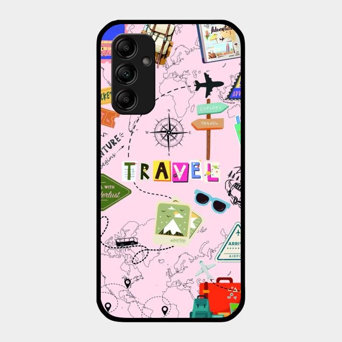 Travelogue Treasures Glass Case Cover For Samsung Galaxy M14 5G