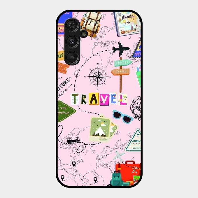 Travelogue Treasures Glass Case Cover For Samsung Galaxy M34 5G