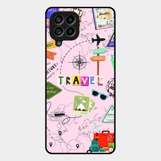 Travelogue Treasures Glass Case Cover For Samsung Galaxy M53 5G