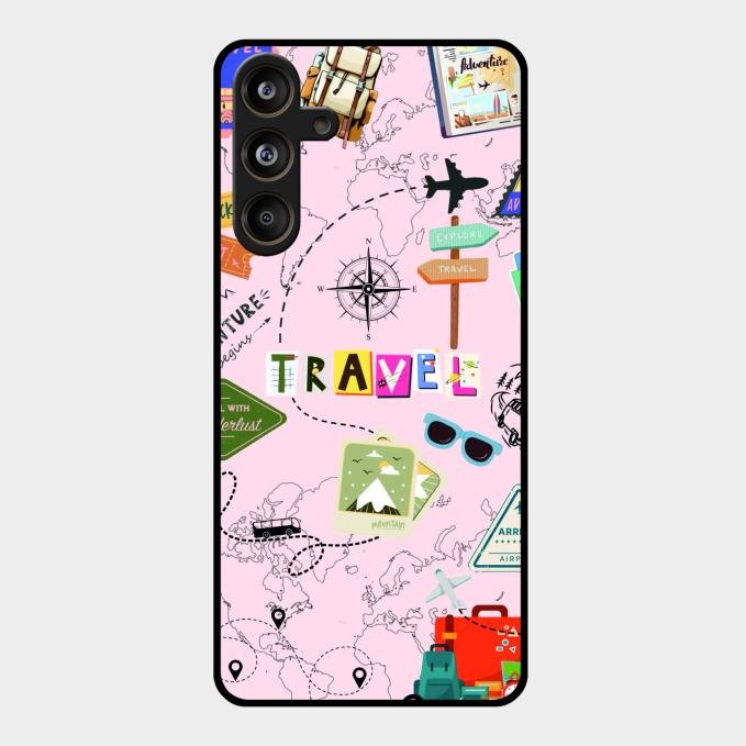 Travelogue Treasures Glass Case Cover For Samsung Galaxy M55 5G