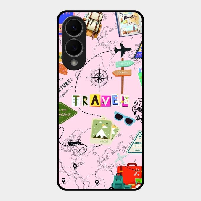 Travelogue Treasures Glass Case Cover For Samsung Galaxy S25 Edge 5G