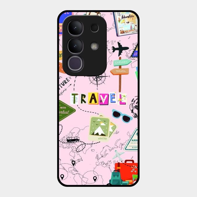 Travelogue Treasures Glass Case Cover For Vivo T4X 5G