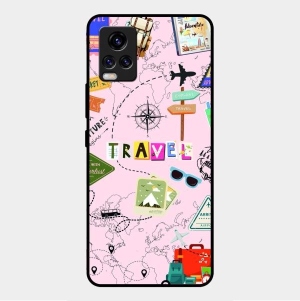 Travelogue Treasures Glass Case Cover For Vivo V20 2021