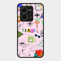 Travelogue Treasures Glass Case Cover For Vivo V25 5G