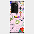 Travelogue Treasures Glass Case Cover For Vivo V27 Pro 5G