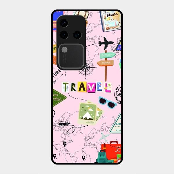 Travelogue Treasures Glass Case Cover For Vivo V30 Pro 5G