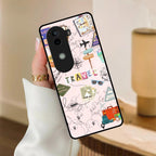 Travelogue Treasures Glass Case Cover For Vivo - ShopOnCliQ