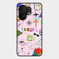 Travelogue Treasures Glass Case Cover For Vivo V60 5G
