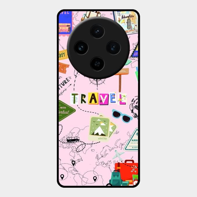 Travelogue Treasures Glass Case Cover For Vivo X100 5G