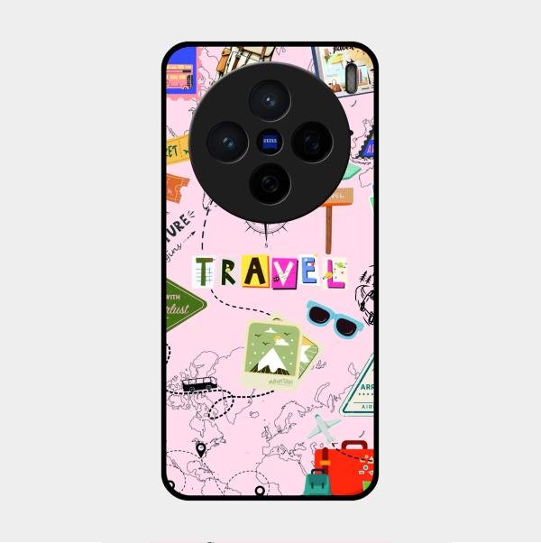 Travelogue Treasures Glass Case Cover For Vivo X200 5G