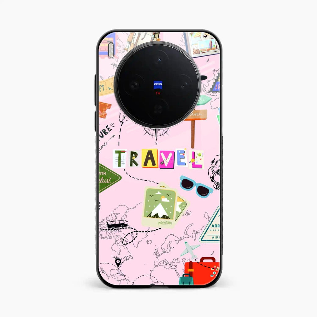 Travelogue Treasures Glass Case Cover For Vivo X300 5G