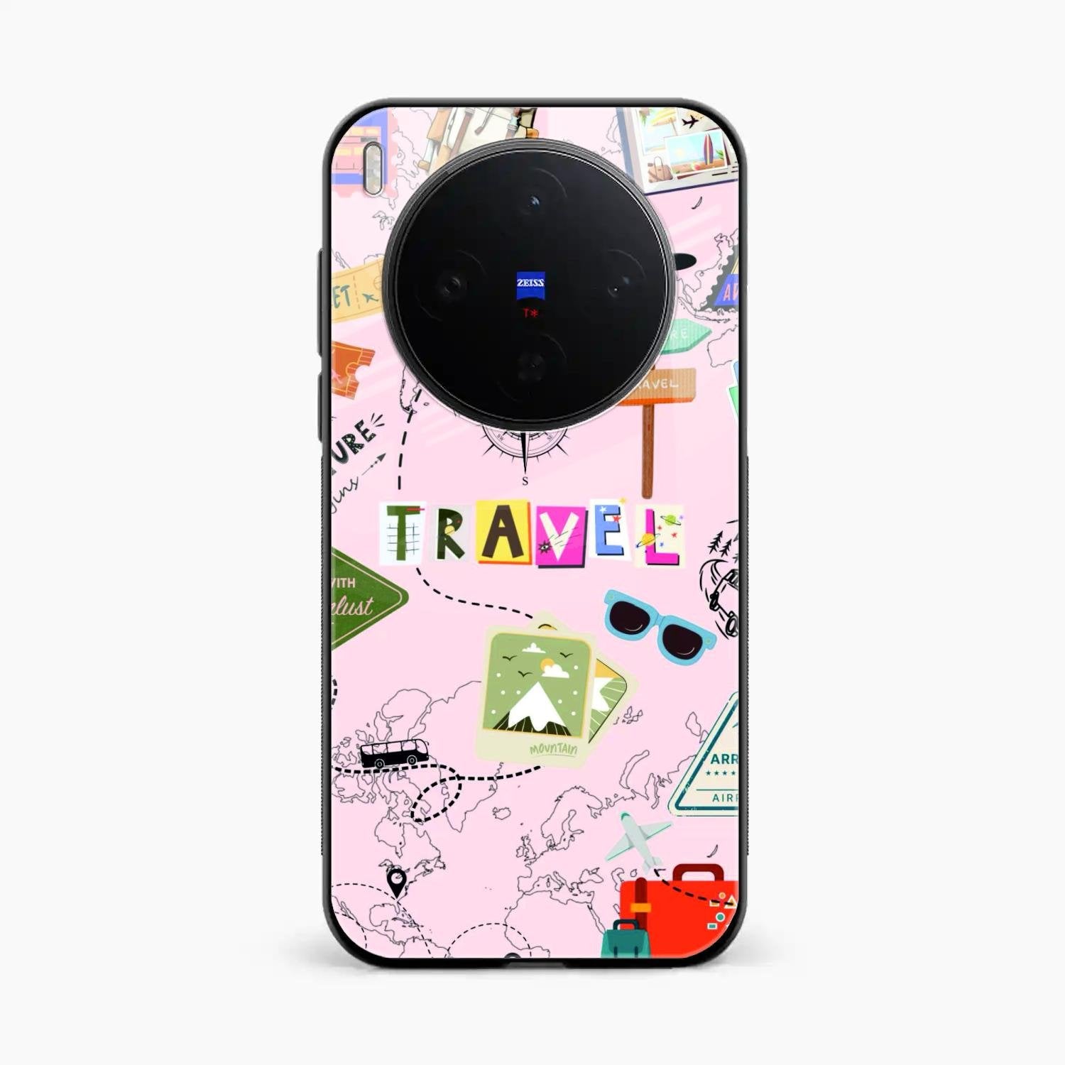 Travelogue Treasures Glass Case Cover For Vivo X300 5G