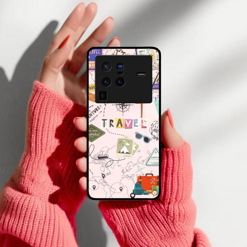 Travelogue Treasures Glass Case Cover For iQOO