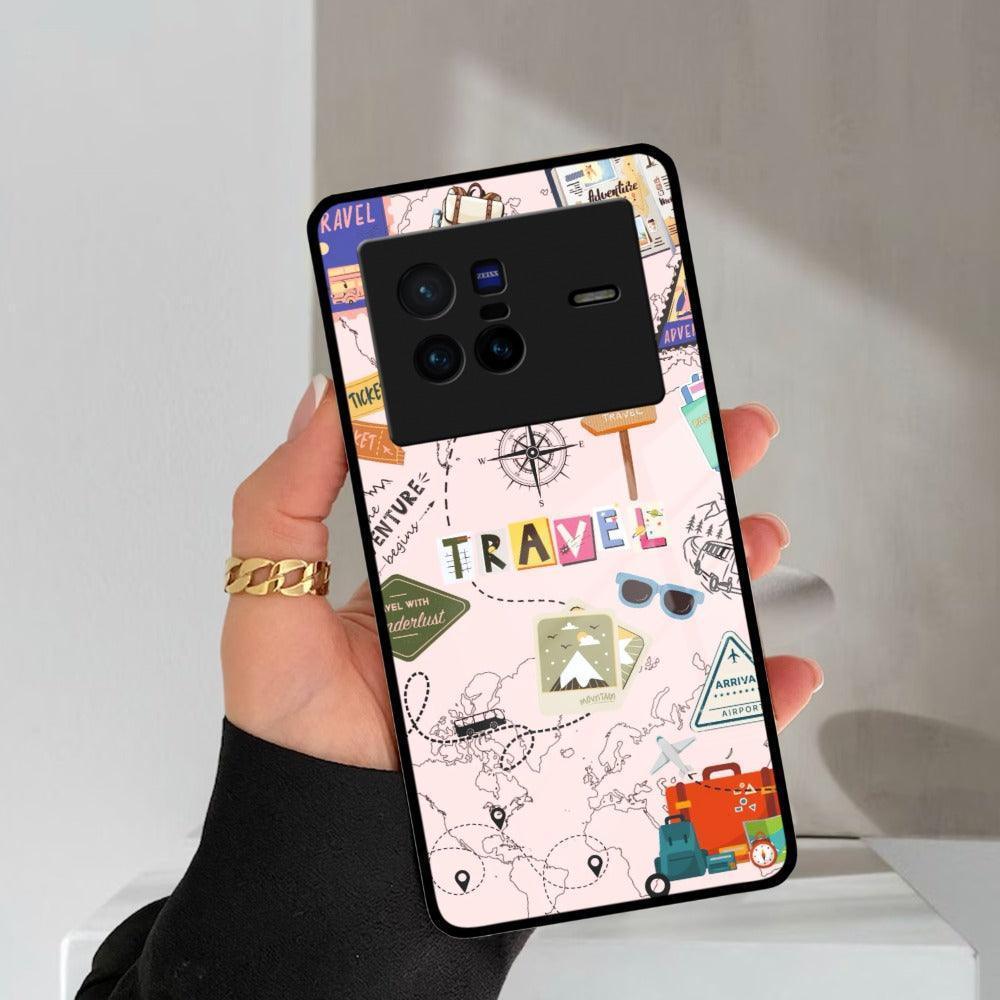 Travelogue Treasures Glass Case Cover For Vivo - ShopOnCliQ