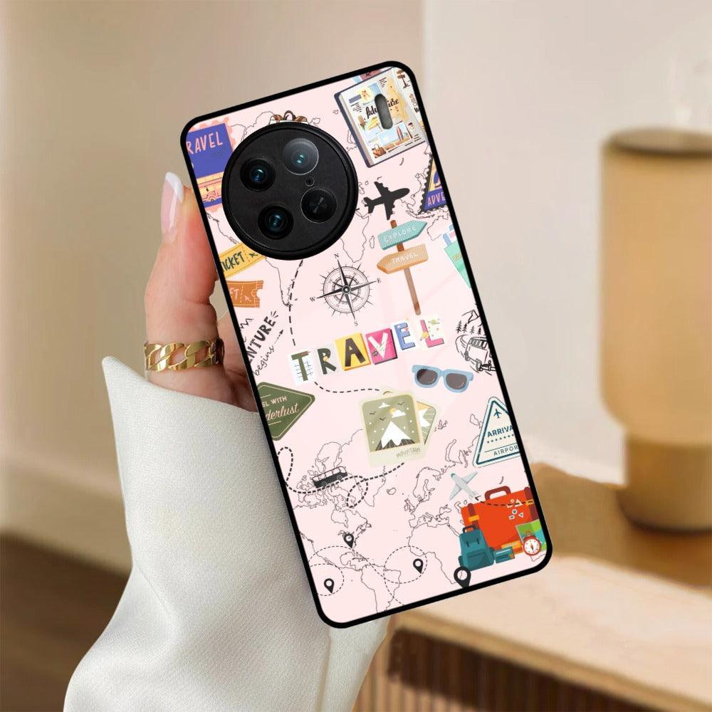 Travelogue Treasures Glass Case Cover For iQOO
