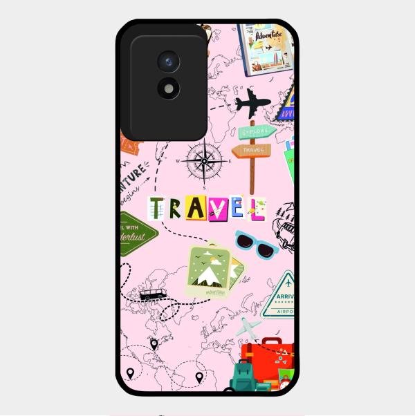 Travelogue Treasures Glass Case Cover For Vivo Y02T