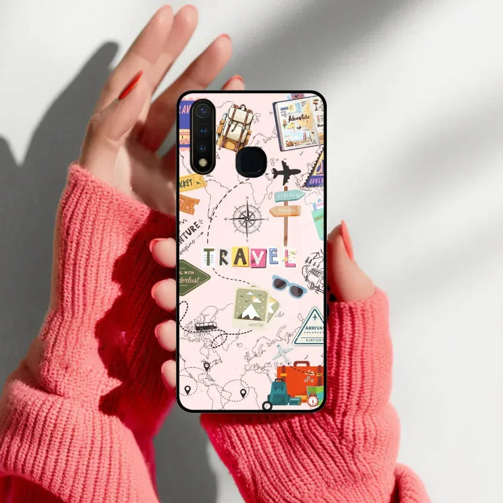 Travelogue Treasures Glass Case Cover For iQOO - ShopOnCliQ