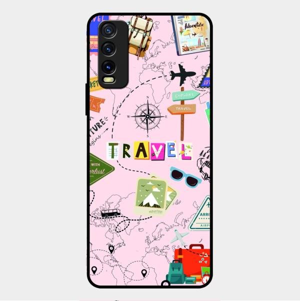 Travelogue Treasures Glass Case Cover For Vivo Y20T