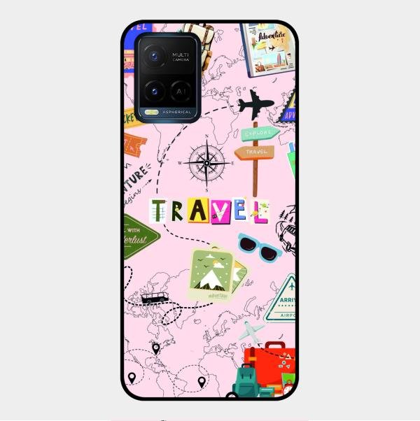 Travelogue Treasures Glass Case Cover For Vivo Y21