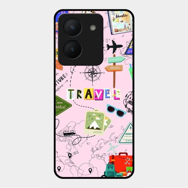 Travelogue Treasures Glass Case Cover For Vivo Y36