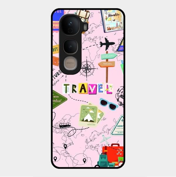 Travelogue Treasures Glass Case Cover For Vivo Y400 5G