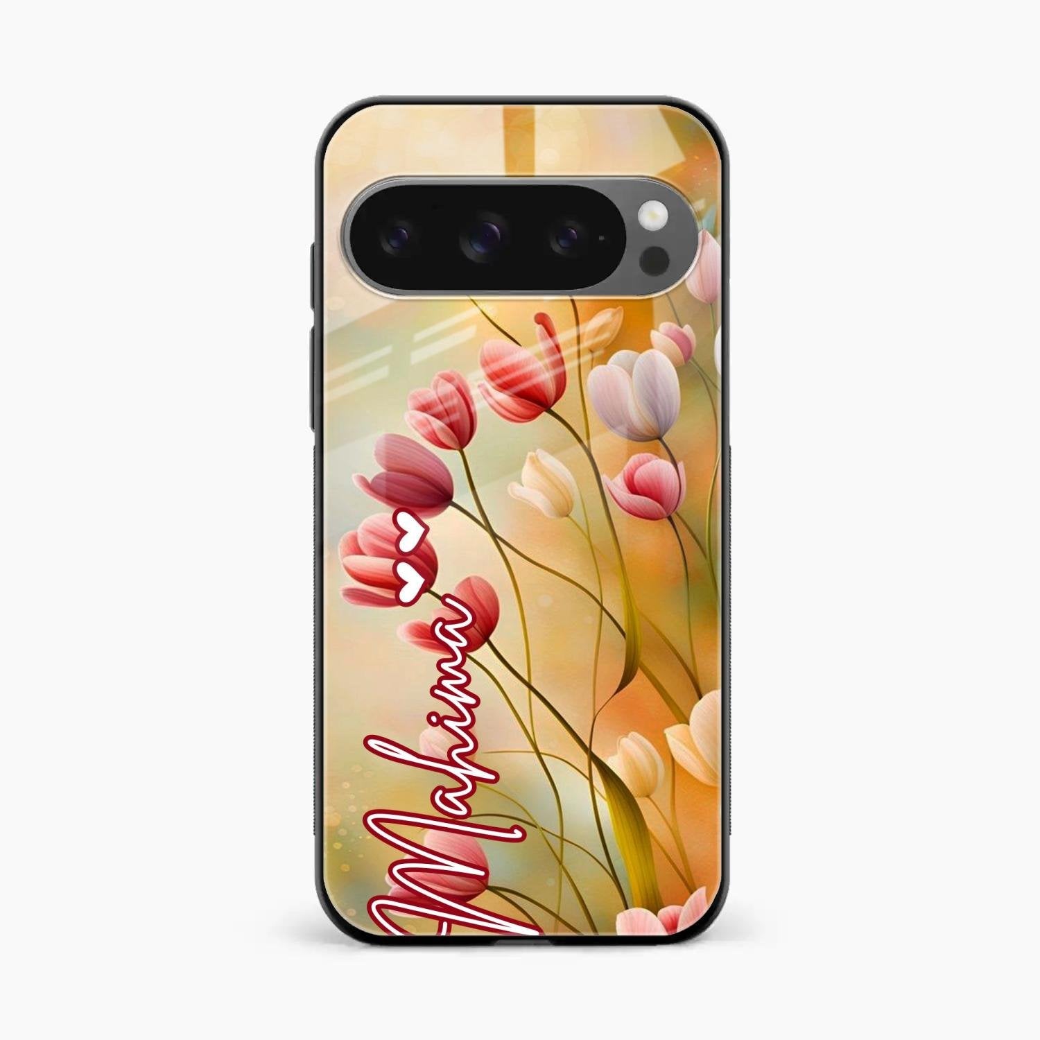 Tulip Floral Glass Case Cover For Google Pixel 10 Pro