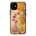 Tulip Floral Glass Case Cover For iPhone 12 mini