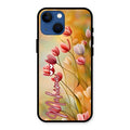 Tulip Floral Glass Case Cover For iPhone 13 mini