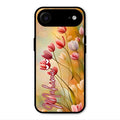 Tulip Floral Glass Case Cover For iPhone Air