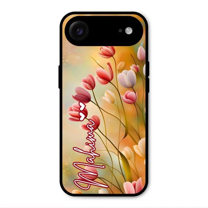 Tulip Floral Glass Case Cover For iPhone Air