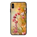 Tulip Floral Glass Case Cover For iPhone XS Max