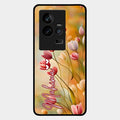 Tulip Floral Glass Case Cover For Iqoo 11 5G